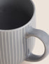 Set of 4 Ribbed Glazed Mugs